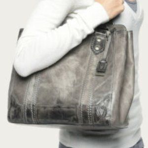 Frye Melissa Leather Tote Handbag in "Ice"